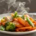 A plate of hot vegetables
